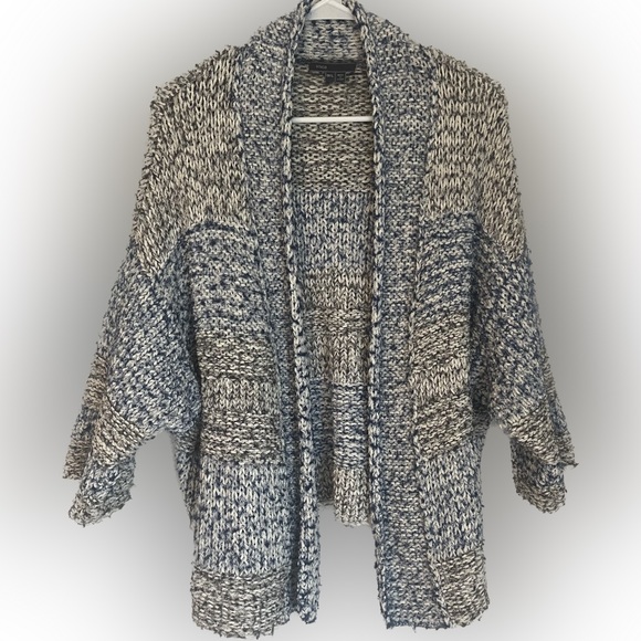 Vince Sweaters - Vince chunky knit open front cardigan Size M/L blue and gray